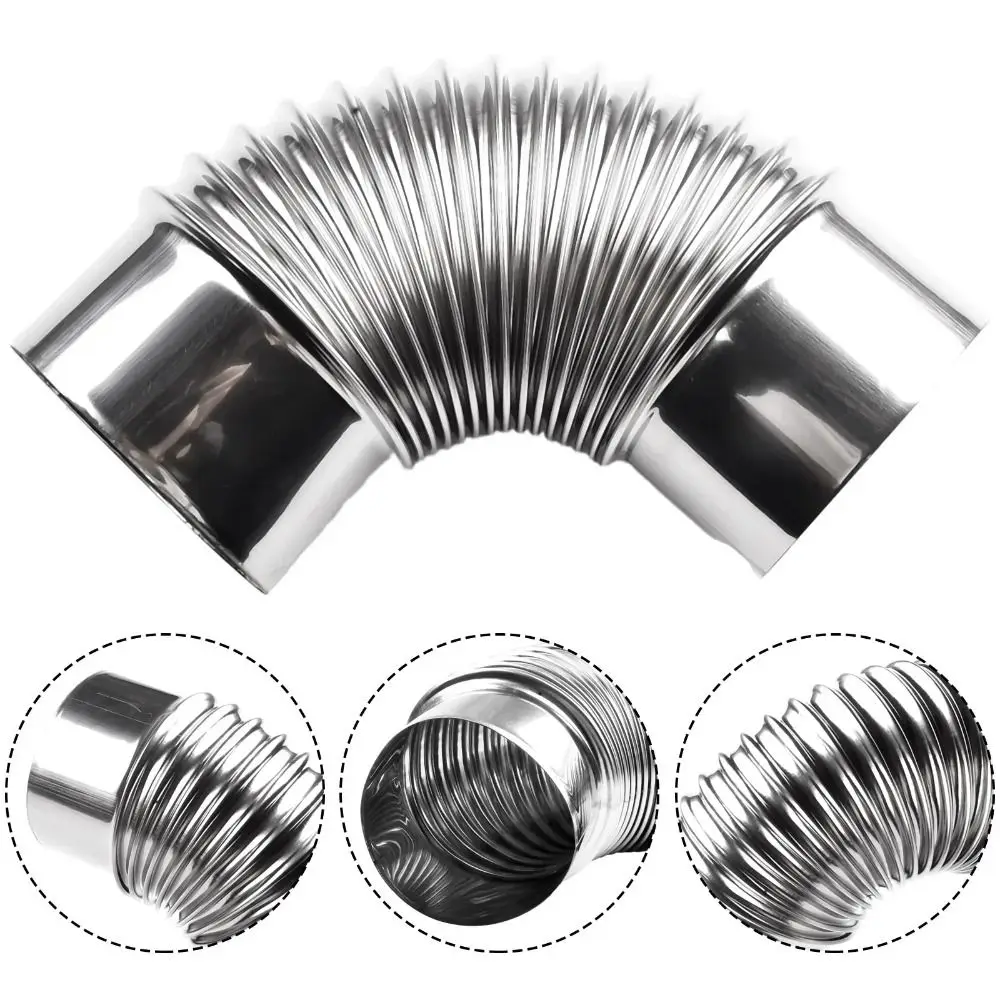Kachelpijp Bocht Verstelbare 0-90° van Roestvrij Staal INOX - Kachel Rookkanaal Elleboog Verstelbaar van 0 ° tot 90 ° - Rookgasbocht – RVS Elleboog Flexibele 0-90 Graden - Diameter 100mm – 100 mm