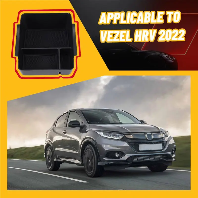 ABXV-자동차 중앙 콘솔 팔걸이 수납함 홀더 내부 정리함 글로브 트레이 혼다 VEZEL HRV 2022용