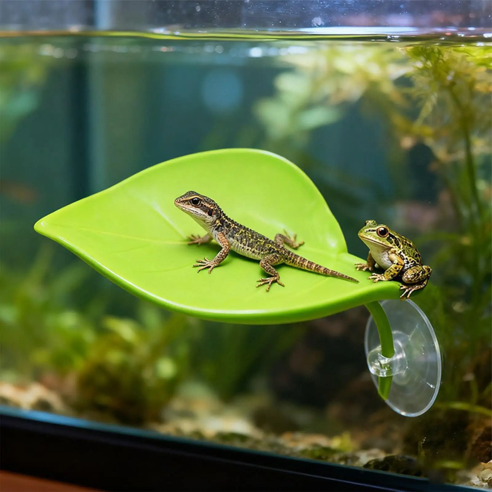 Turtle Tank Basking Stand Reptile Climbing Platforms Leaf-Shaped ...