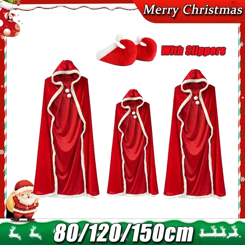 Capa De Terciopelo Rojo Con Capucha Para Niñas – Disfraz De Bruja O Vampiro, Perfecta Para Halloween Y Cosplay