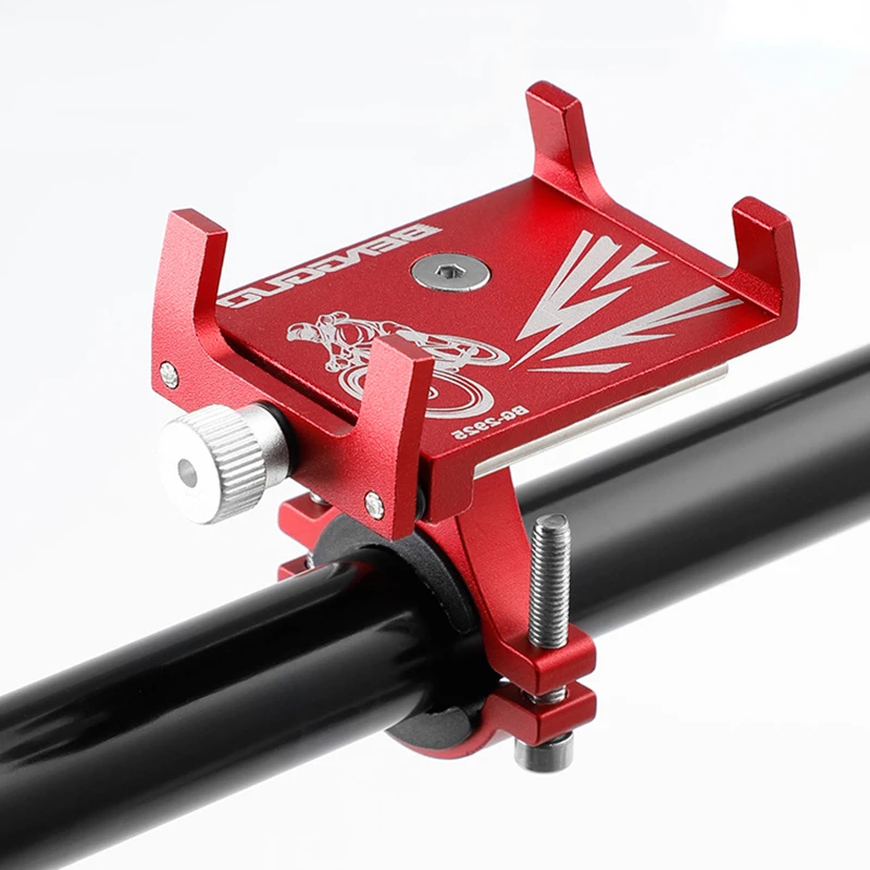 알루미늄 합금 휴대폰 홀더, MTB 산악 자전거 휴대폰 스탠드, 충격 방지 고정..