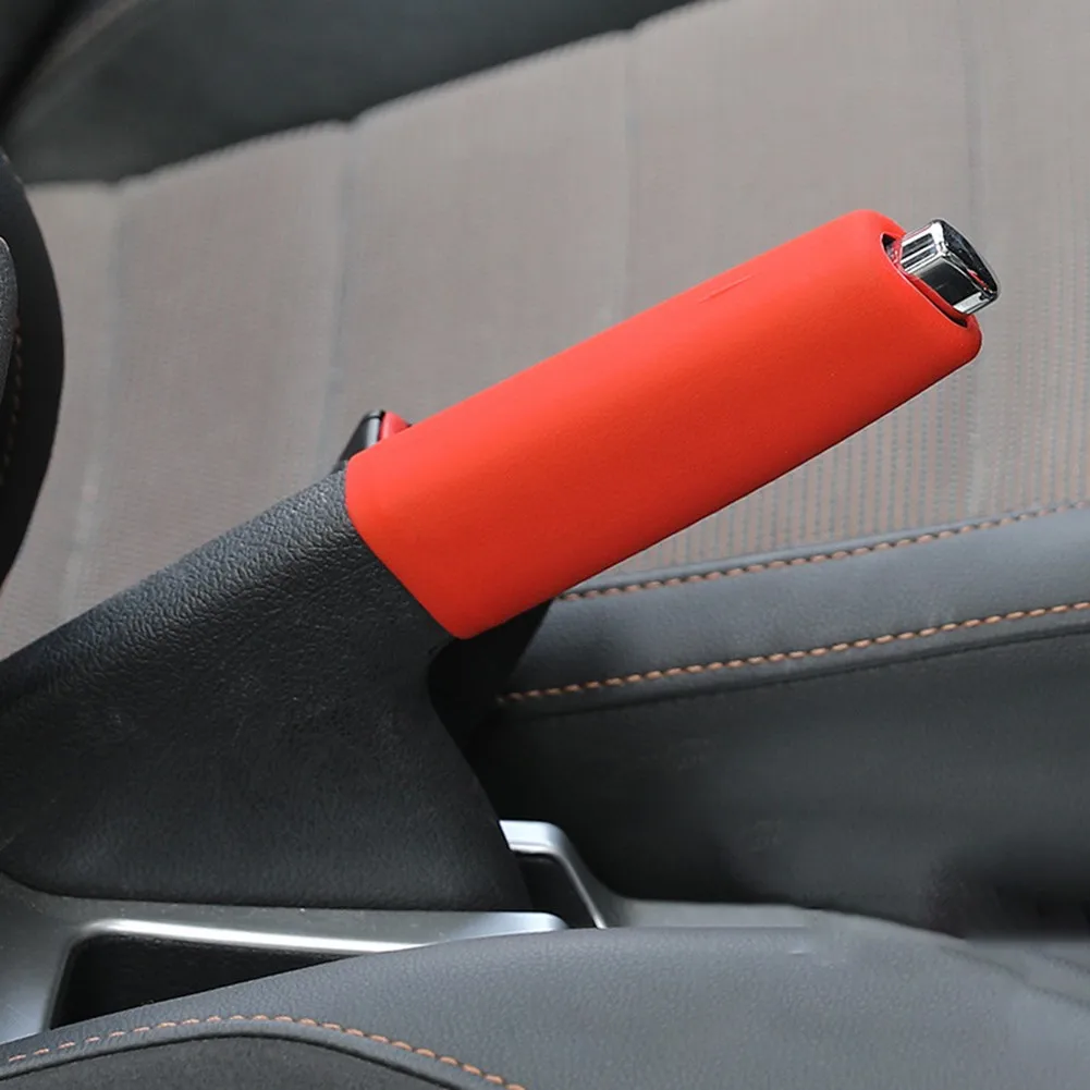 Hand Brake Set Universal Car Handbrake Sleeve Gel Cover Anti-Skid Auto Parking Brake Silicone Wear-Resistant Handbrake Cover