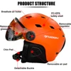 MOON Goggles Skiing Helmet Integrally-Molded PC+EPS High-Quality Ski Helmet Outdoor Adult Sport Ski Snowboard Skateboard Helmets 2