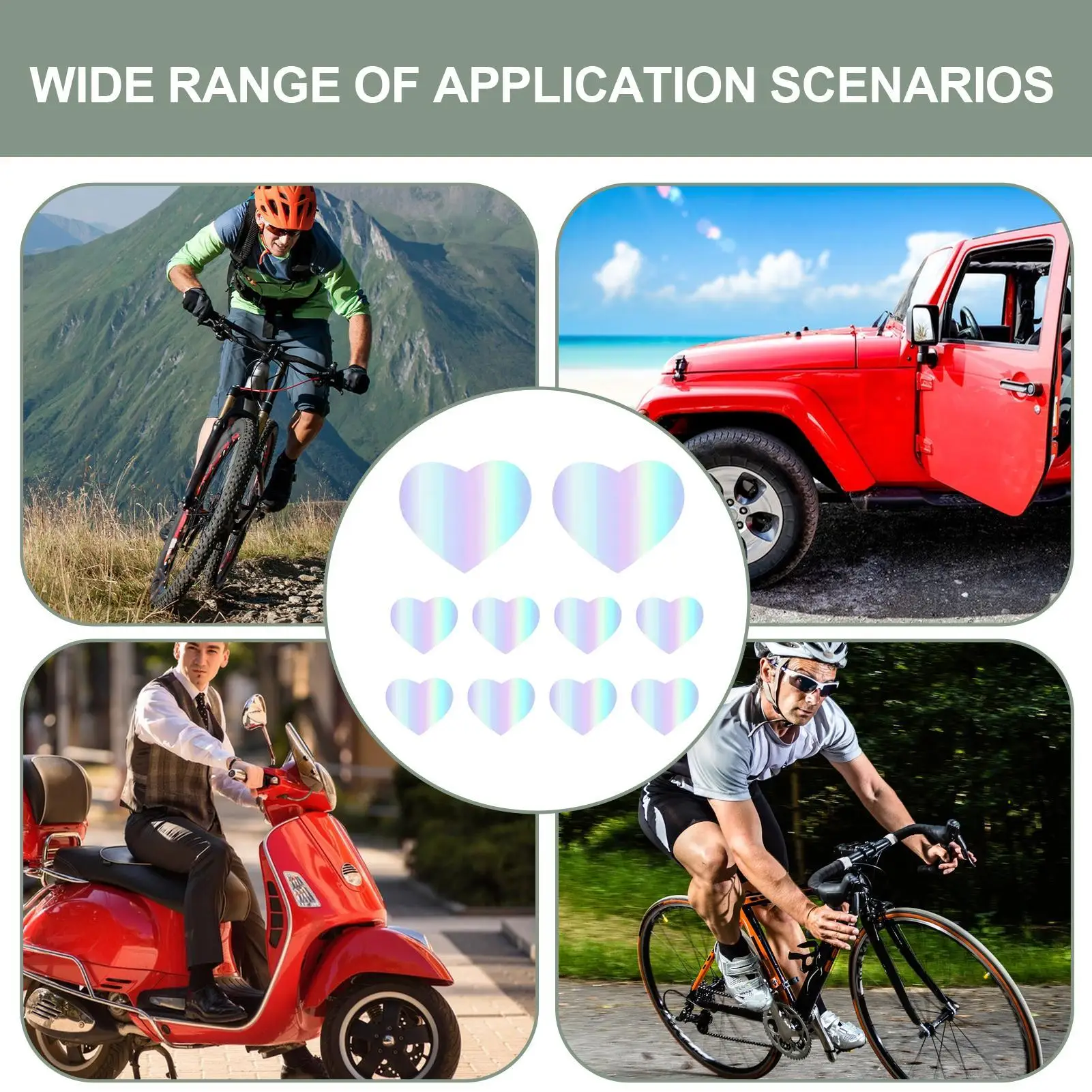 10PCS/Bag Bicycle Wheel Spokes Reflective Sticker Tube Strip Warning Light MTBs Cycling Reflective DIY Stickers