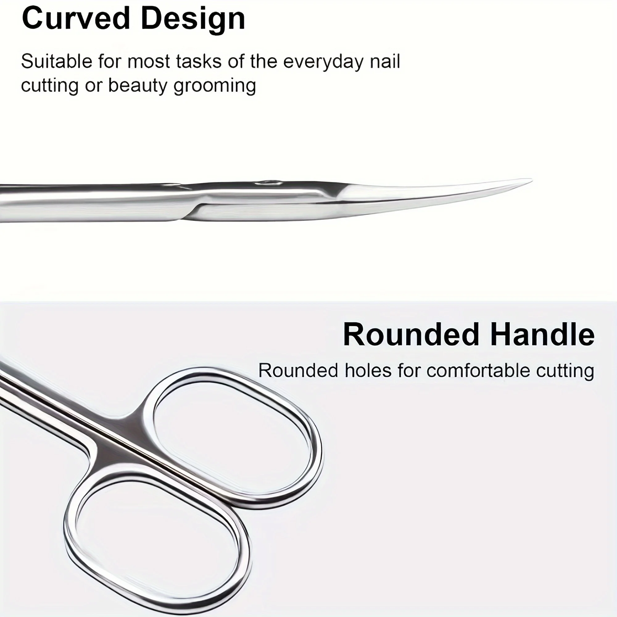 Elbow Beauty Scissors, Stainless Steel Nose Hair Trimmer, Eyebrow Trimmer, Remove Excess Facial Hair, Multi-function Beauty Tool 2