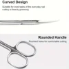 Elbow Beauty Scissors, Stainless Steel Nose Hair Trimmer, Eyebrow Trimmer, Remove Excess Facial Hair, Multi-function Beauty Tool 2
