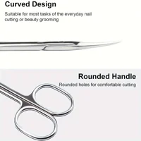 Elbow Beauty Scissors, Stainless Steel Nose Hair Trimmer, Eyebrow Trimmer, Remove Excess Facial Hair, Multi-function Beauty Tool 2