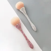 Bling Nail Dust Bush Glitter Soft Remove Dust Collector Powder Cleaning Nail Brushes With Diamond Manicure Accessories Tools Set 2