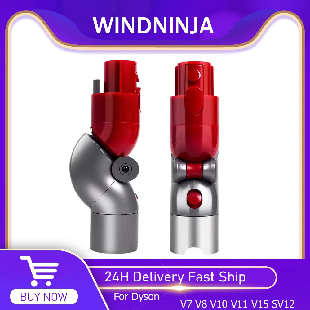 Extension Hose 90° Swivel for Dyson V7 V8 V10 V11 V15 SV12 Vacuum Cleaner Series Quick Release Plate Top Bottom Adapter Parts