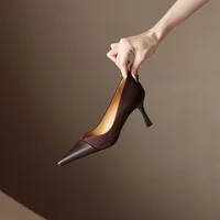 Fashion Pointed Toe High Heels Slip-on Commute Female Shoes Classic Black Dress Shoes Comfortable Shallow Women's Pumps 2023 1