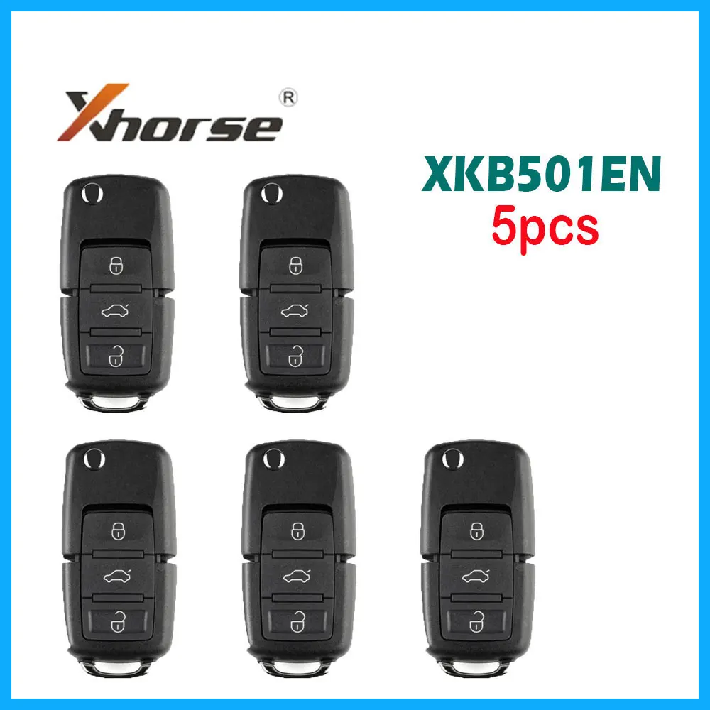 

Универсальный проводной дистанционный ключ Xhorse XKB501EN VVDI2 для VW B5, 3 кнопки, стандартный автомобильный пульт дистанционного управления для VVDI2 VVDI, мини-ключ, 5 шт.