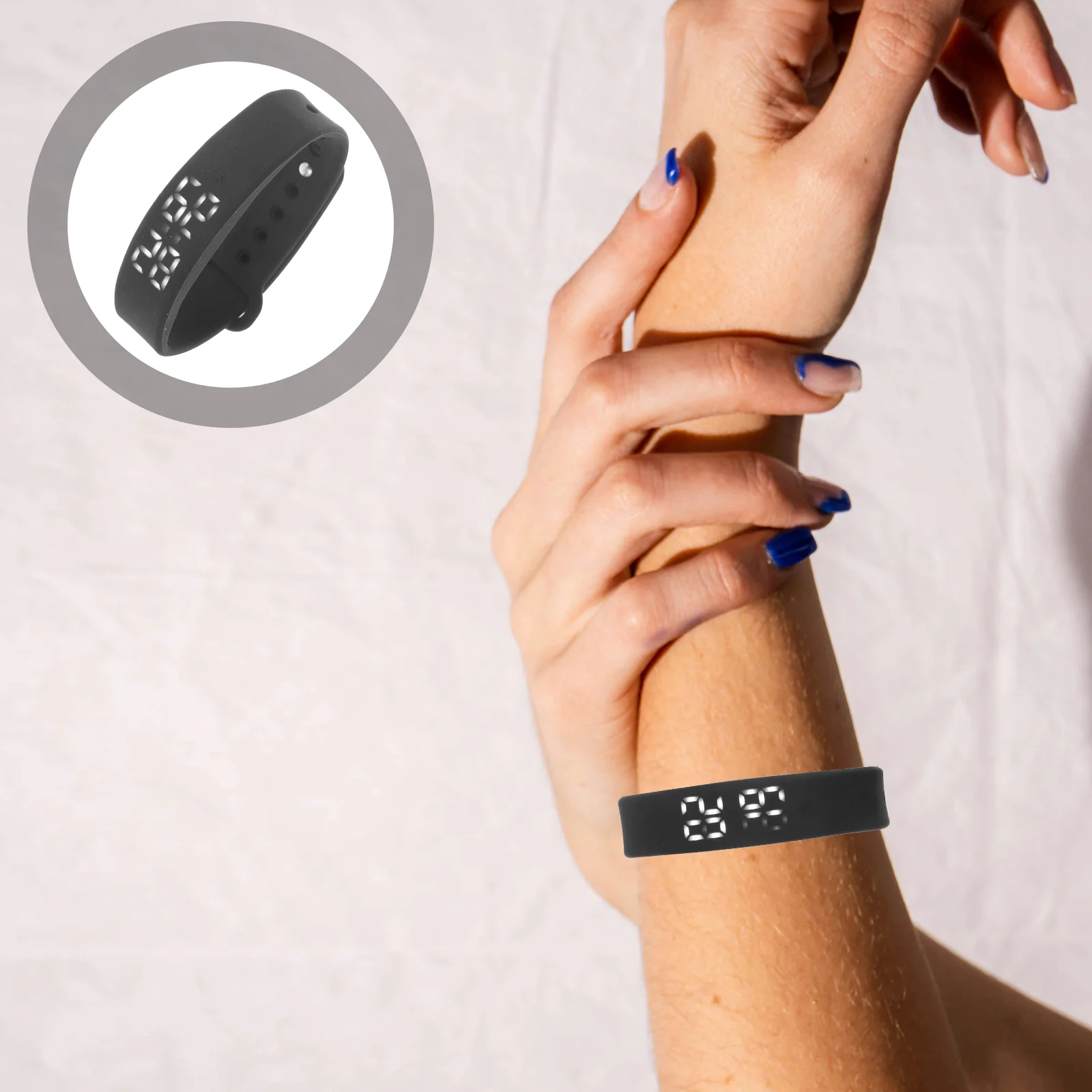 Multifunction Smart Wristband Bracelet with Pedometer / Thermometer / Sleep Monitor / Vibration Alarm (Black)