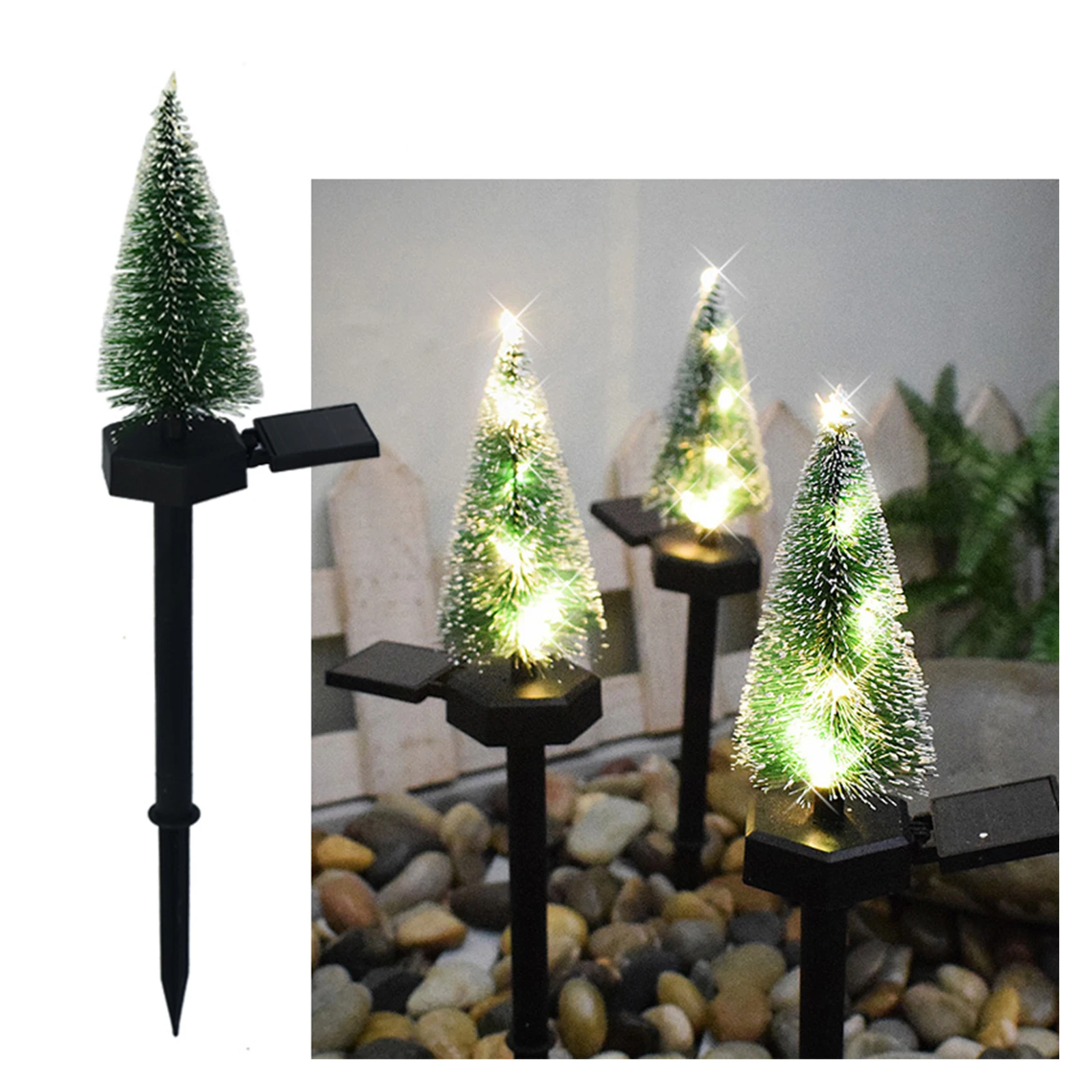 

LED Lights Garden Stakes Landscape Lighting Easy Install Ground Plug Durable ABS Plastic Lawn Solar Energy Christmas Decoration