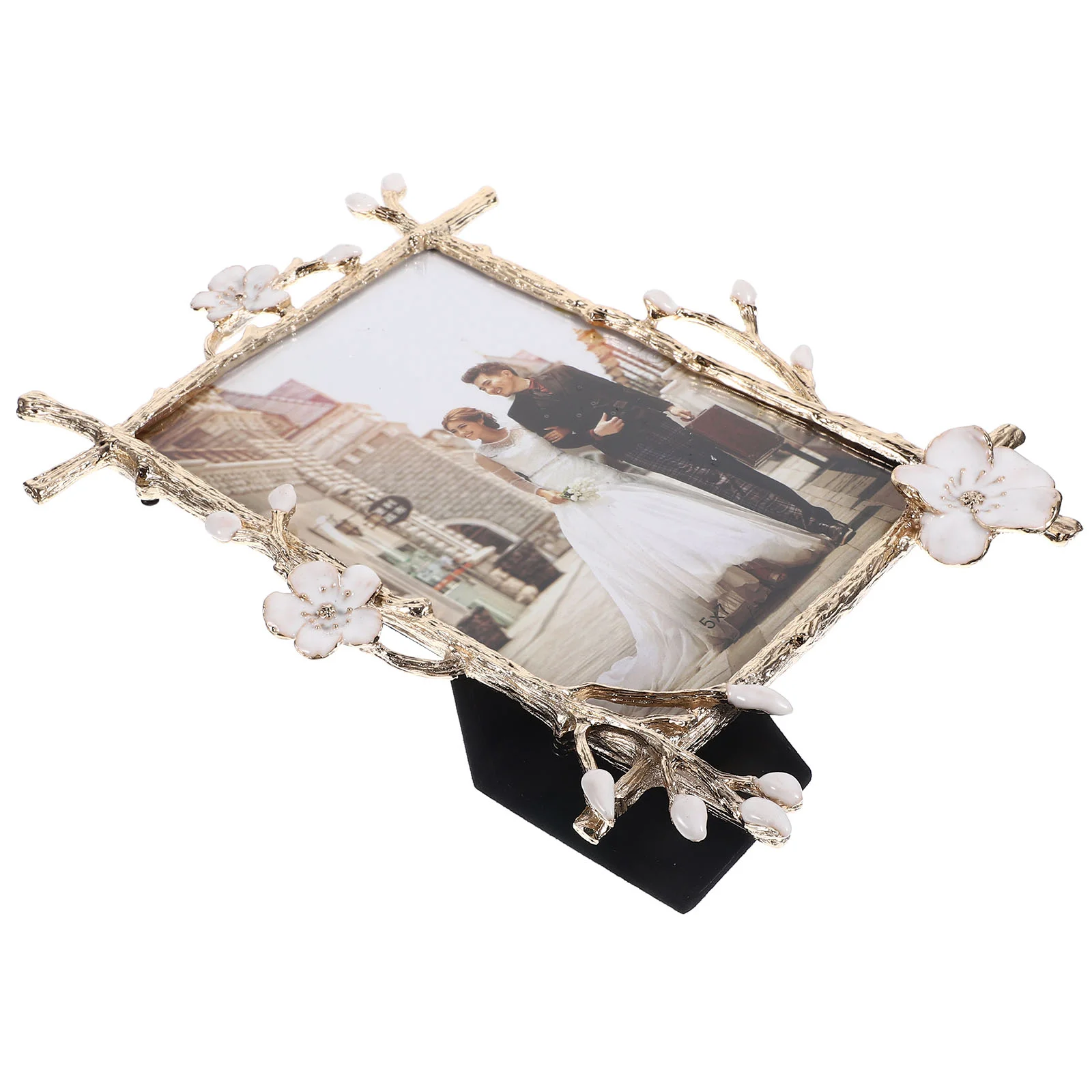 

Golden Photo Frame Vertical Coffee Cups with Lids Frames Creative Metal Light Luxury