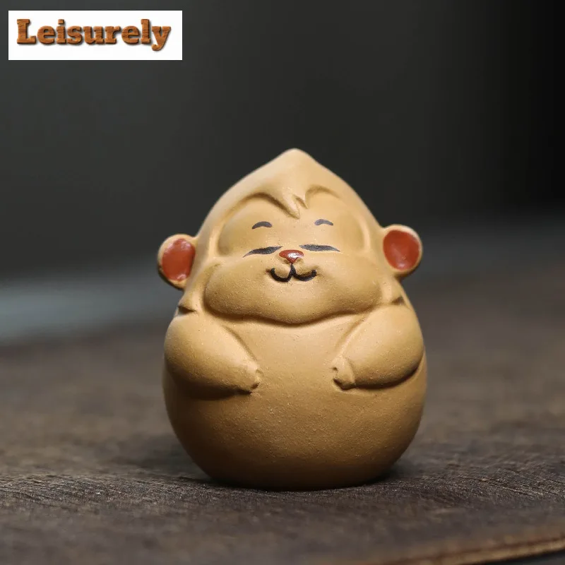Monkey Purple Clay Twelve Zodiac Snake Tea Pet Japanese Tea Spirit Tea Figurine Play Toys Tea Statue Ornaments Drinkware Craft
