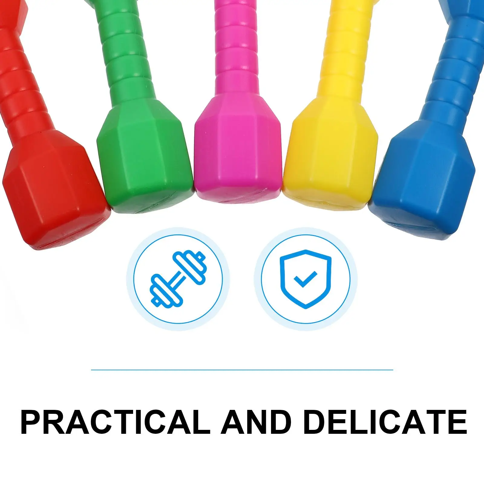 5 Pcs Baby Hand Grasp Dumbbell Children Fitness Toy Kids Plastic Hand Dumbbell Mini Toys Equipment Dumbbells Fitness Body