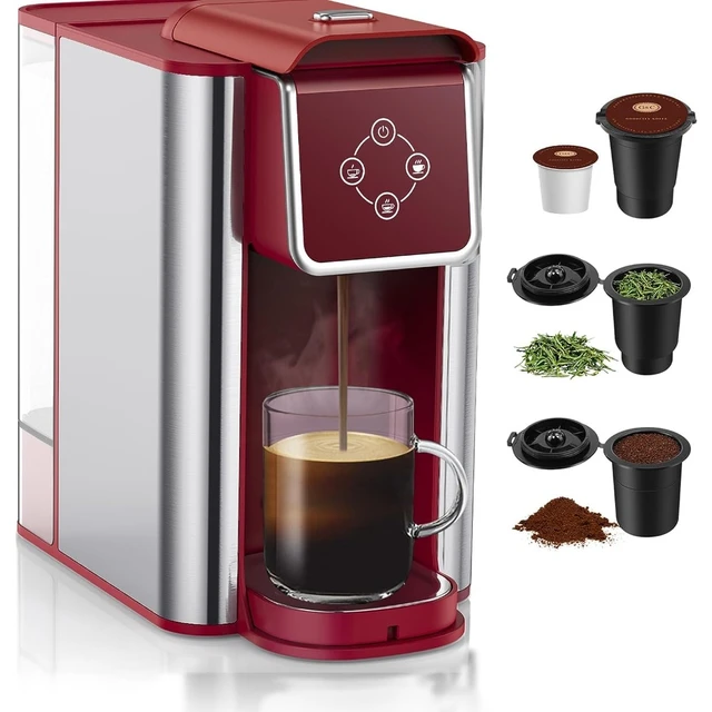 Coffee Maker for K-Cup Capsule, Ground Coffee, and Leaf Tea with 6
