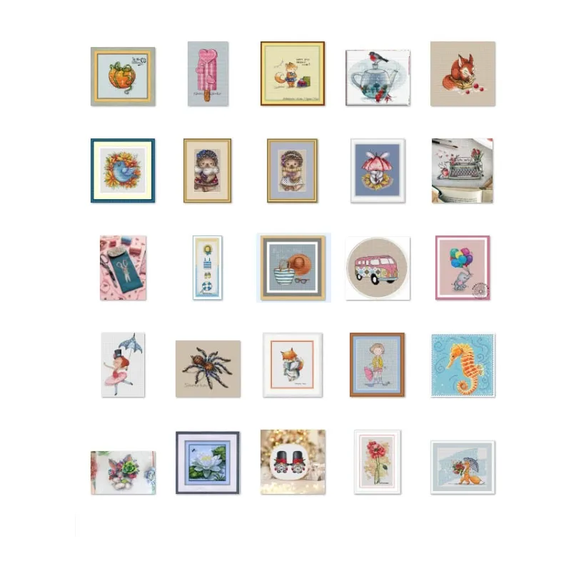 Cross stitch kit - Friends 11,8x11,8cm White Aida 14ct needlepoint kit -  Price, description and photos ➽ Inspiration Crafts