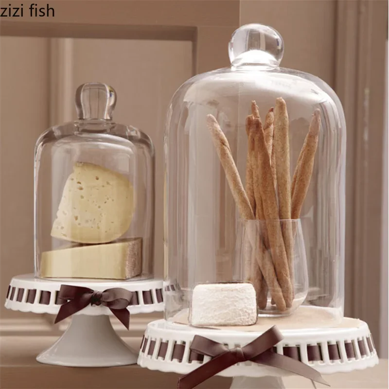 Campana Per Torte In Vetro 21cm - Coperchio Trasparente Per Dolci E Alimenti