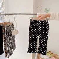 Baby Girls Boot Cut Pant 2023 Spring New Baby Flare Pants Casual Girls Leggings Children Cute Trousers Kids Cotton Pants 1Y-12Y 4