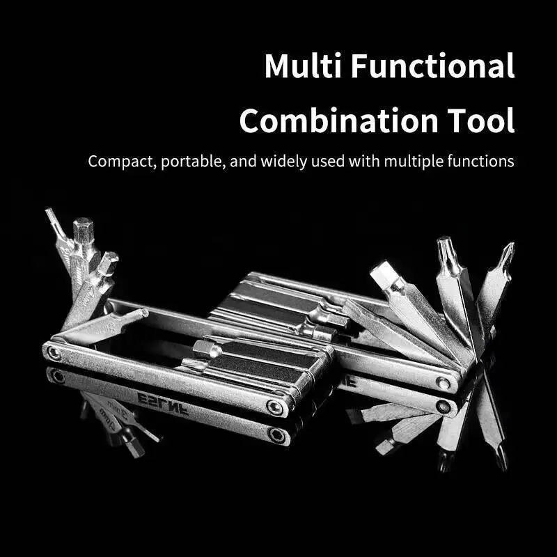 ESLNF 8 In 1 Set Portable CR-V Steel Bike Multifunction Kit Hex Wrench Bicycle Repair Tool Kits