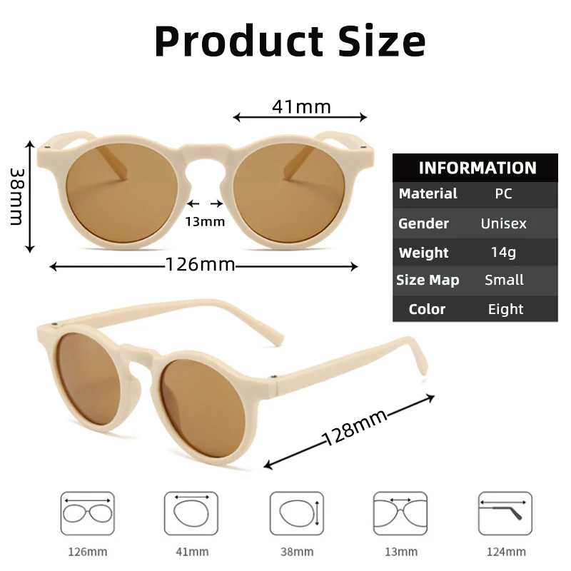Children Round Solid Frosted Sunglasses Kids Outdoor Sun Protection Acrylic UV400 Glasses Boys Girls Polarized Glasses kids sunglasses,children sunglasses