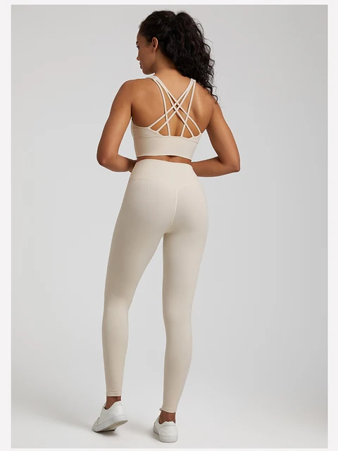 Buttery Soft Gym Set Women Yoga Pants Sets 2 Piece Crisscross Crop Top and  High Waist Leggings Sports Suits Workout Clothes - AliExpress