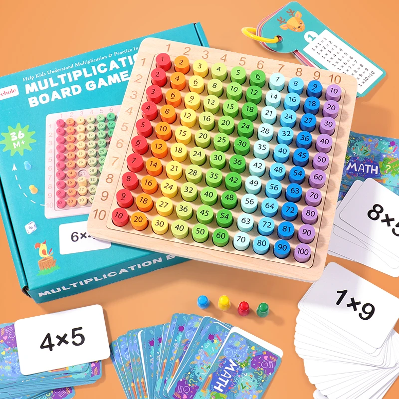 99 Multiplication Table Math Toy Arithmetic Teaching Aid Montessori Educational Wooden Toys For Kids Children Gifts