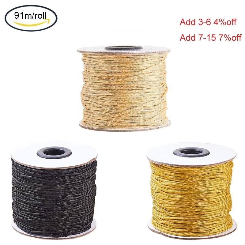 NBEADS 1Roll 1.5mm Nylon Braided Lift Shade Cord for Blind Shade Mini