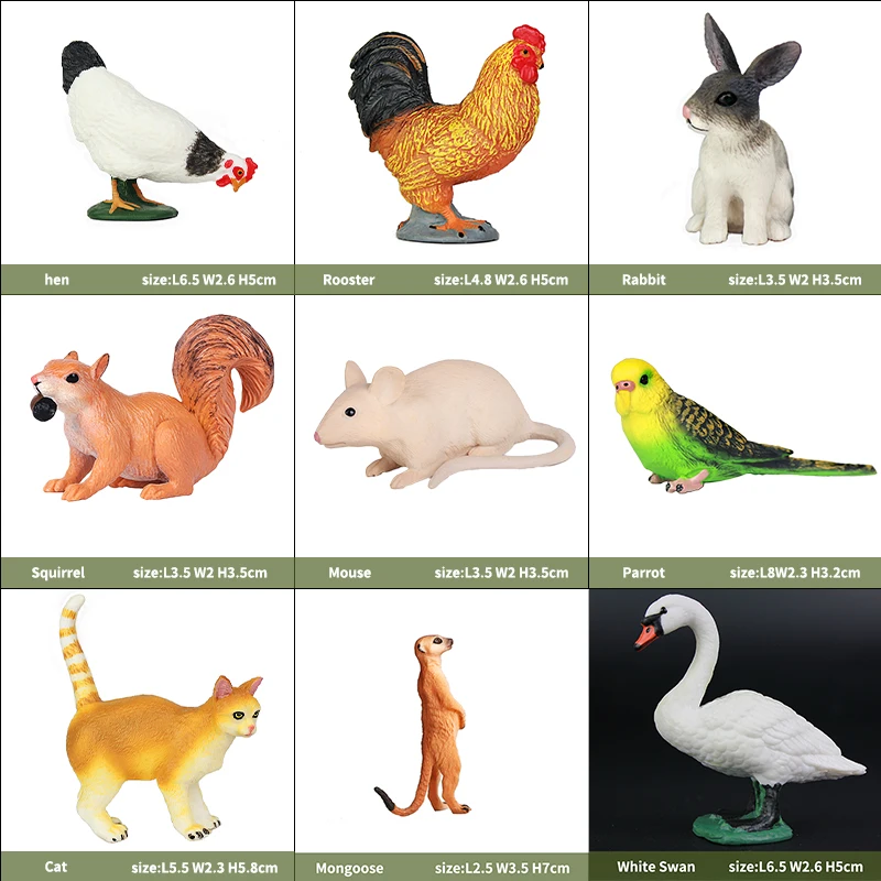 9 pcs small animals