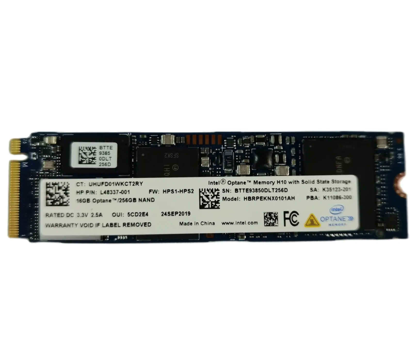New For Intel Optane H10 256gb Nand + 16gb M.2 2280 Nvme Ssd State Hbrpeknx0101ah L48337-001 - Laptop - AliExpress