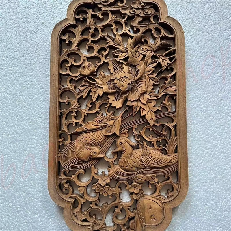 Ronghua Fugui украшение резьбы по дереву, камфорное дерево, классическое украшение, изысканное домашнее благоприятное украшение