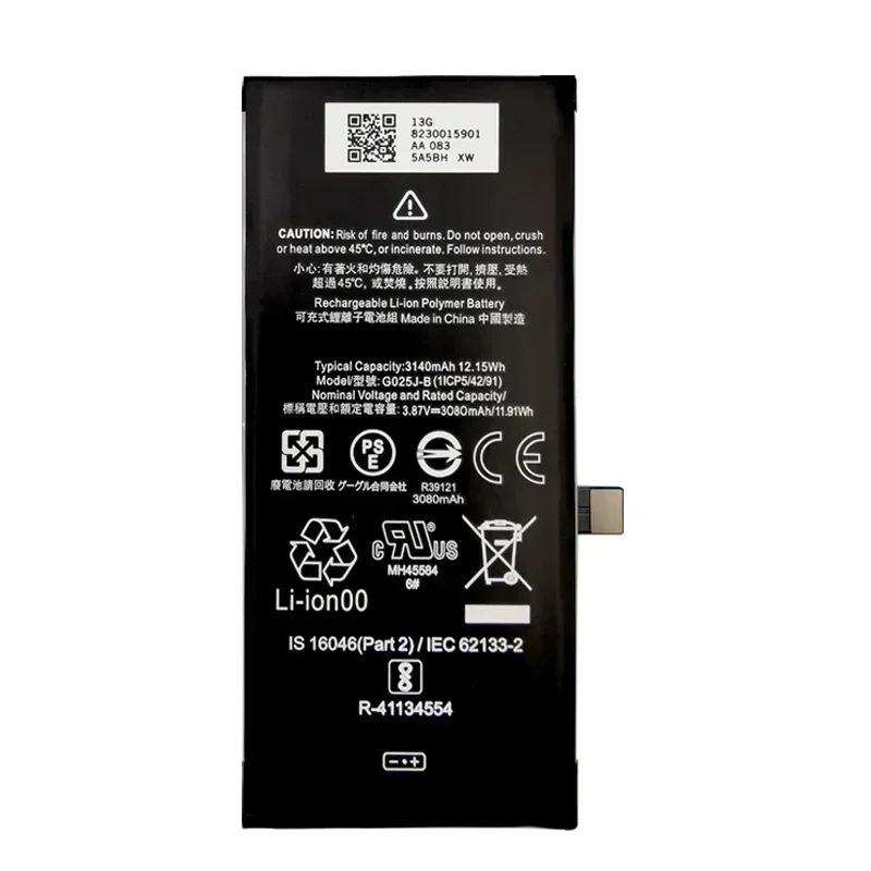 100% Original Replacement Battery G025J-B For Google Pixel 4A Pixel4A Phone Batteries Bateria 3080mAh + Free Tools Fast Shipping