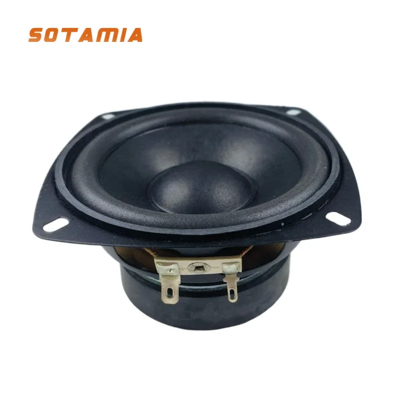 SOTAMIA 1Pcs 4 Inch Full Range Speaker 4 Ohm 20W Foam Edge Audio Speaker Home Theater HIFI Loudspeaker DIY Bookshelf Altavoz