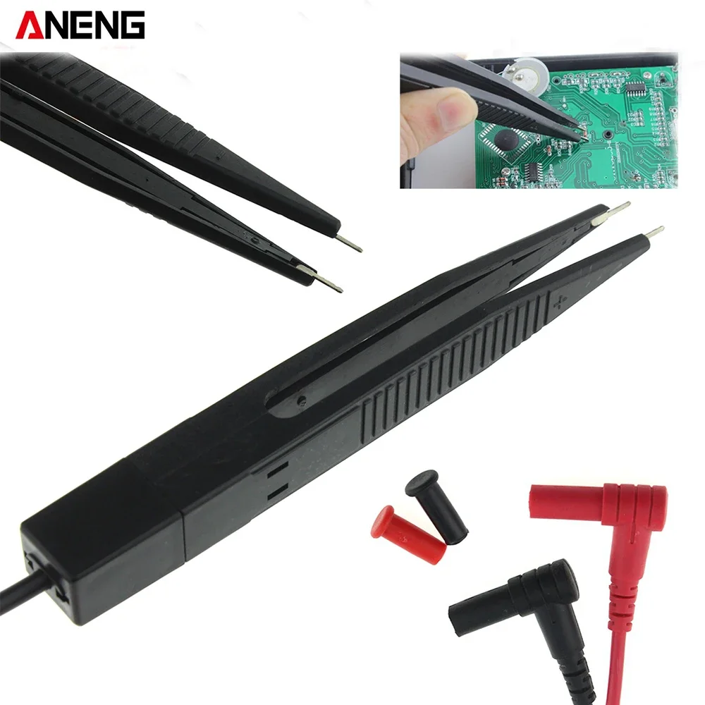 Digital Multimeter Multimeter Tester Mini Tweezer Tester Tweezer Tester Alligator Chip Test Leads component LCR testing tool Multimeter tester meter Pen Test probe lead tweezers for FLUKE for Vichy