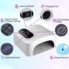 72W UV LED Nail Lamp Rechargeable Nail Dryer with 4 Timer Setting Sensor Professional Nail Art Manicure Tools for Home and Salon 2