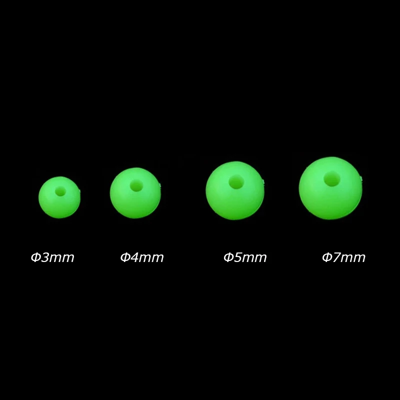 3/4/5mm Soft Mini Fly Tying Glow Beads Fly Tying Material Wet Saltwater Fishing Sabiki Luminous Hot Beads Egg Roe 200PCS