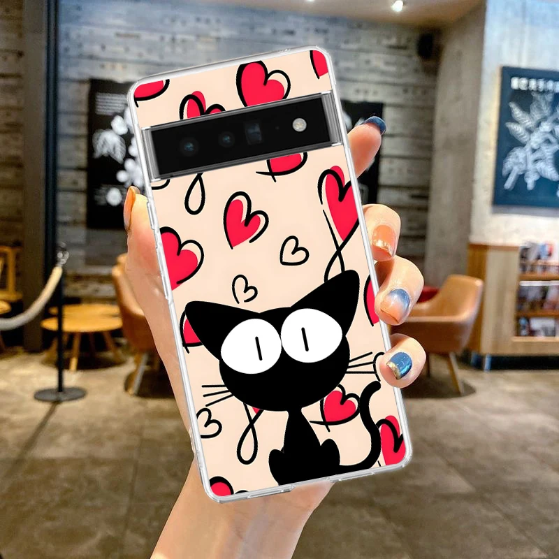 Transparent Soft TPU Phone Case with Loving Print Design