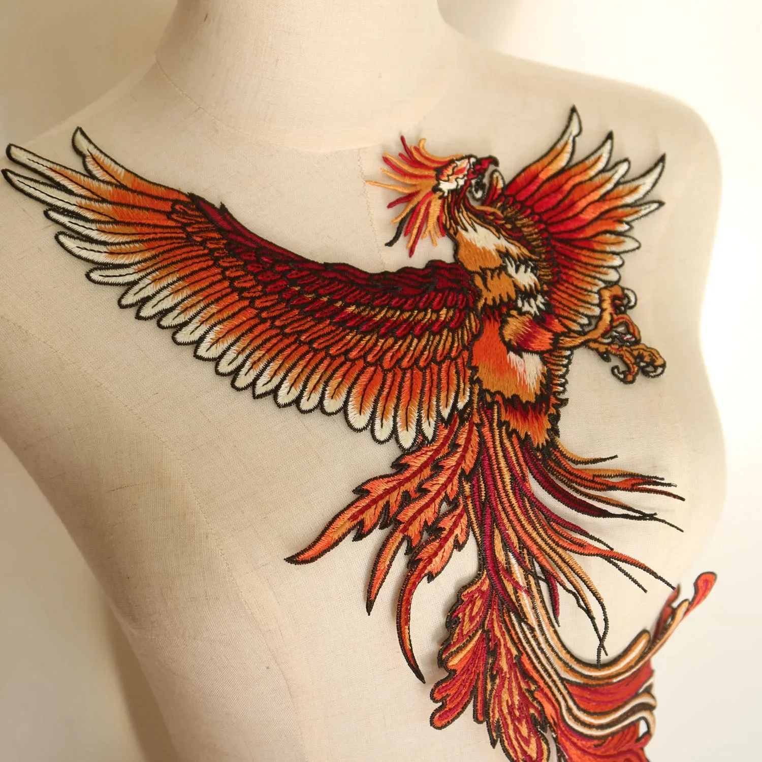 Haofy Phoenix Bird Lot de 4 patchs autocollants en tissu pour jeans