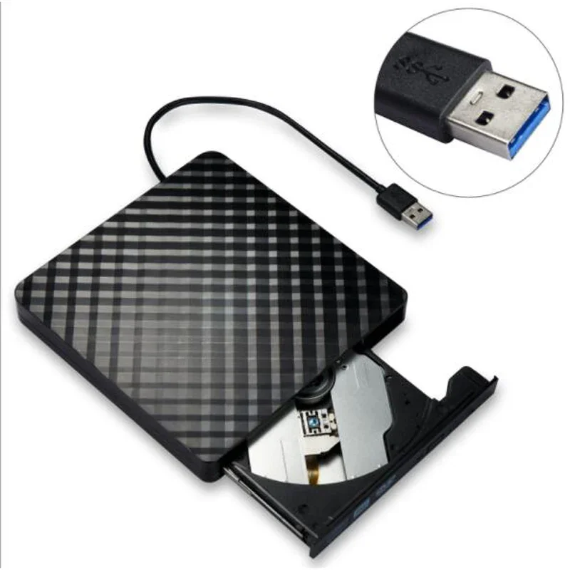 Ultra Slim Portable USB 3.0 External DVD RW Burner Writer Recorder CD/DVD ROM Reader Player PC Optical External Drive
