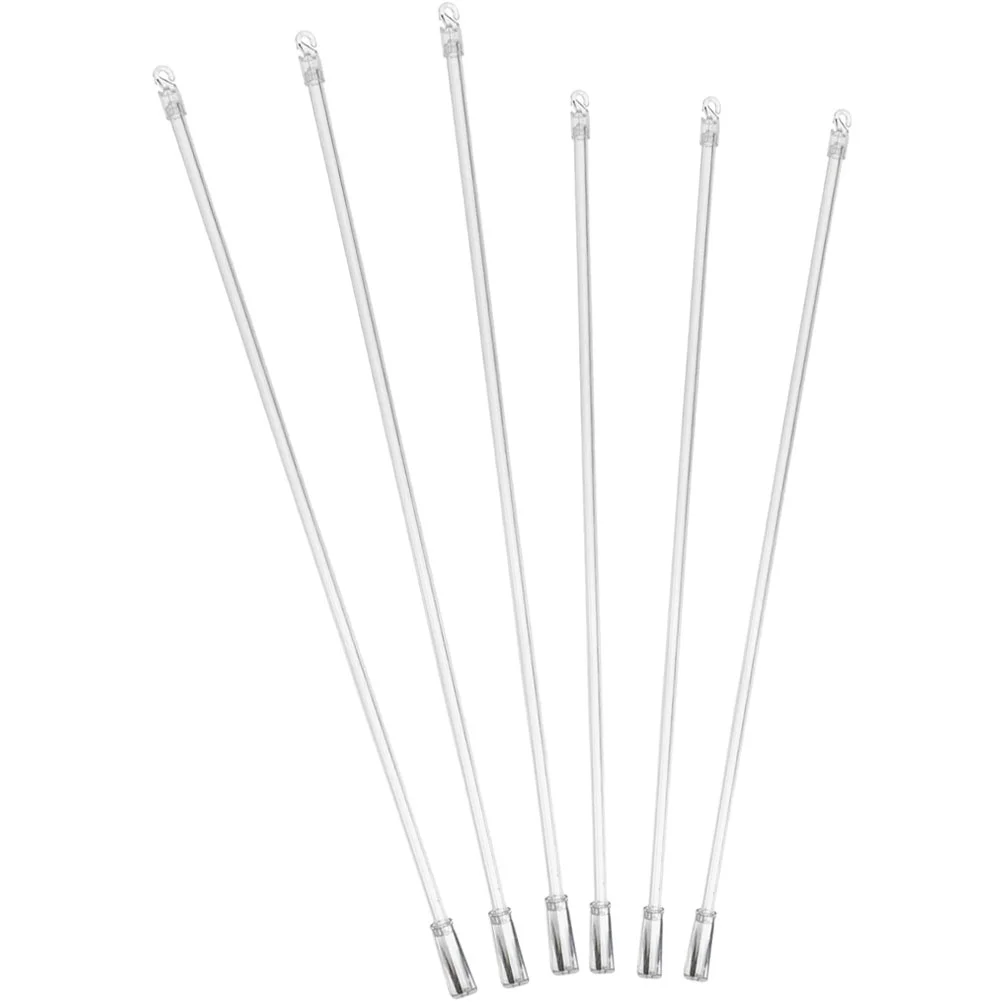 

6 Pcs Venetian Blind Rod Tilt Wand Replacement Stick with Hook Opener Acrylic for Blinds