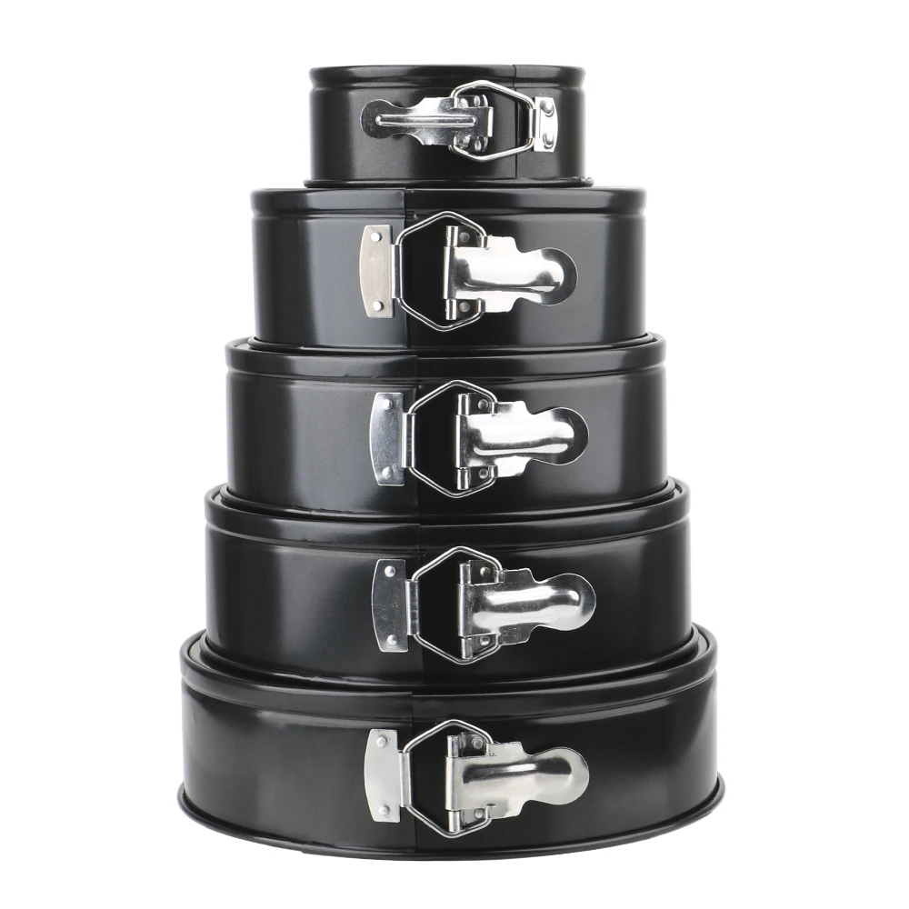 Round Cake Pan Bakeware Carbon Steel Cakes Molds Removable Bottom Kitchen Accessories Non-Stick Metal Bake Mould - 2