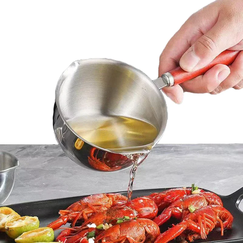 Multifunctional Stainless Steel Mini Breakfast Cooking Pan With Graduated Spoon Butter Chocolate Instant Pot Nonstick Cookware