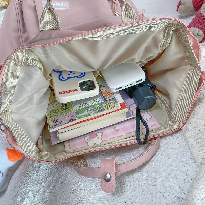 Lady Purple Waterproof Kawaii Backpack Fashion Women Laptop Nylon Mommy Bag Girl Cute Travel Female Rucksack Trendy College Bags 6