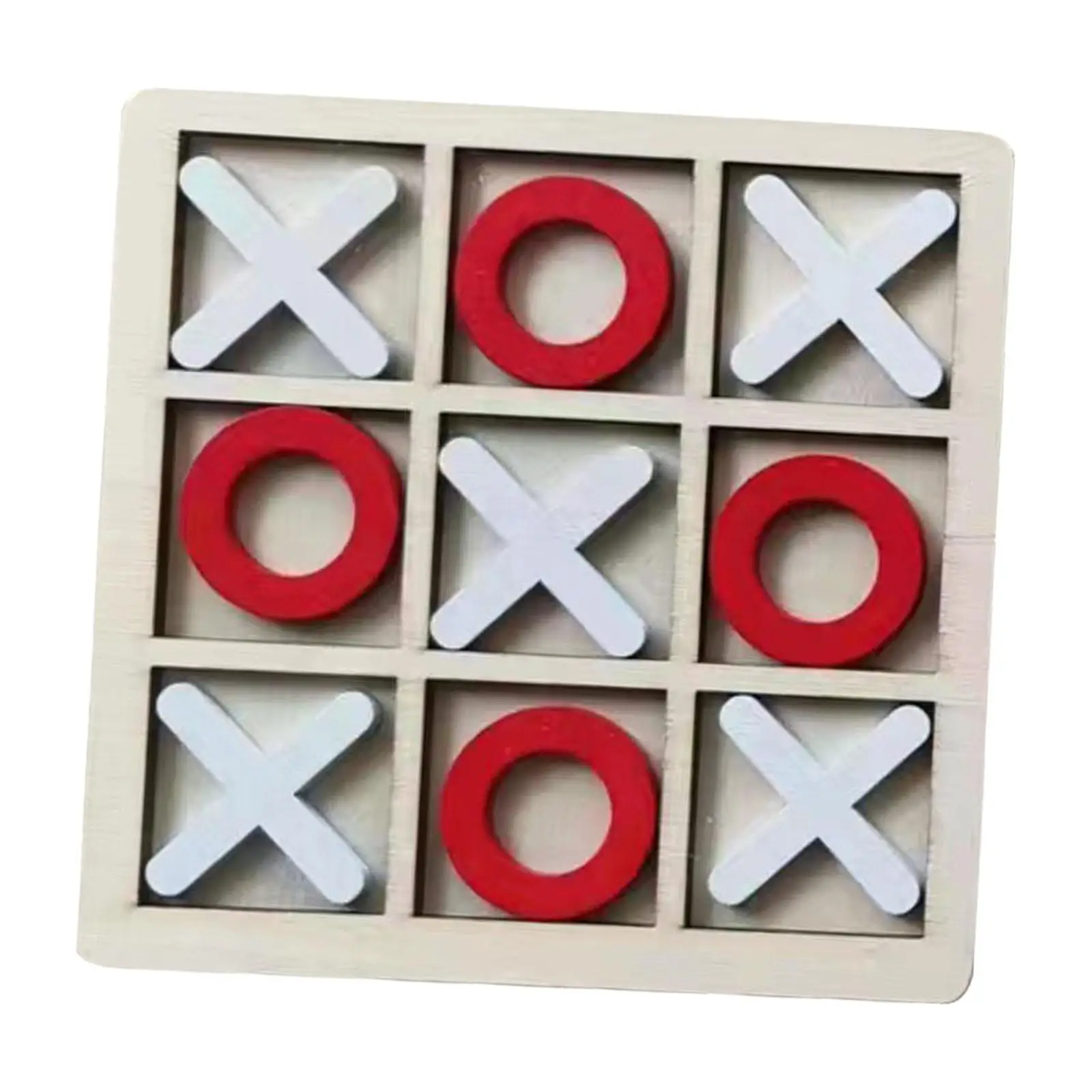 

Wood Tic TAC Toe Game Set Handmade Leisure Intelligent Brain Teaser for Kids