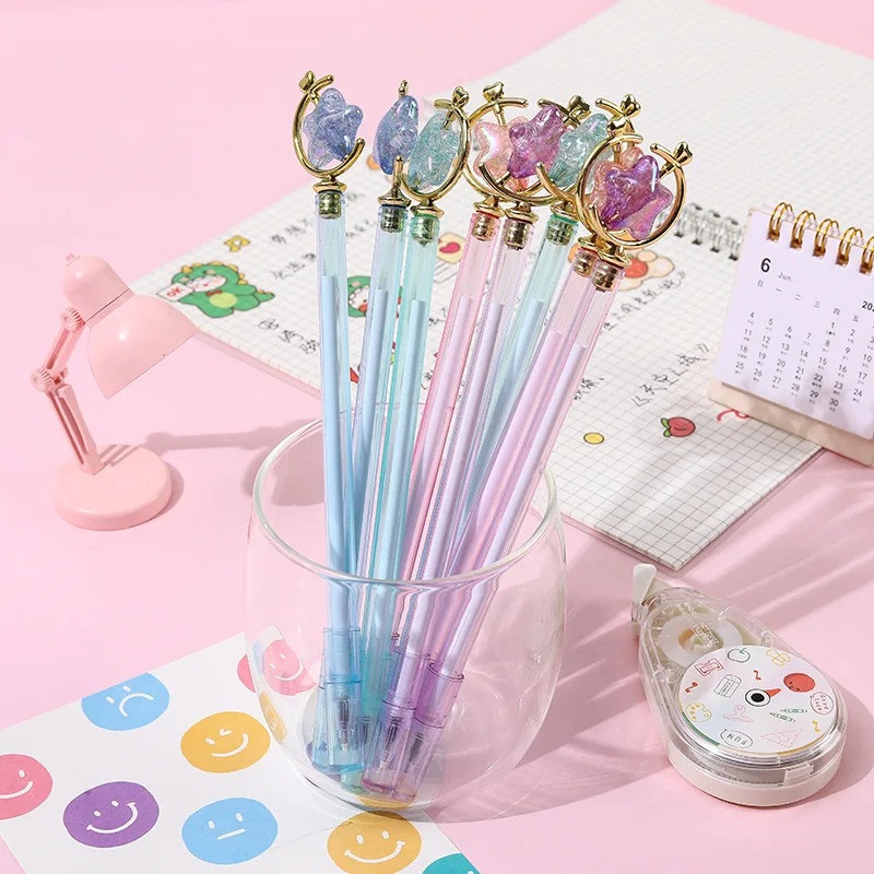 

0.5mm Creative Korean Star Magic Stick Neutral Pen Student High Appearance Small Fresh Signature Pen Office Gift Pen Stationery