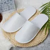 5-100Pairs Disposable Travel Hotel Slippers White Towelling Closed Toe Spa Shoes Bathroom Sets Washroom Shower Bath Accessories 1