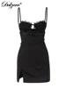 Dulzura Sexy Ruched Sleeveless Backless Side Slit Bodycon Mini Short Dresses For Women Club Birthday Party Summer Y2K Clothes 6