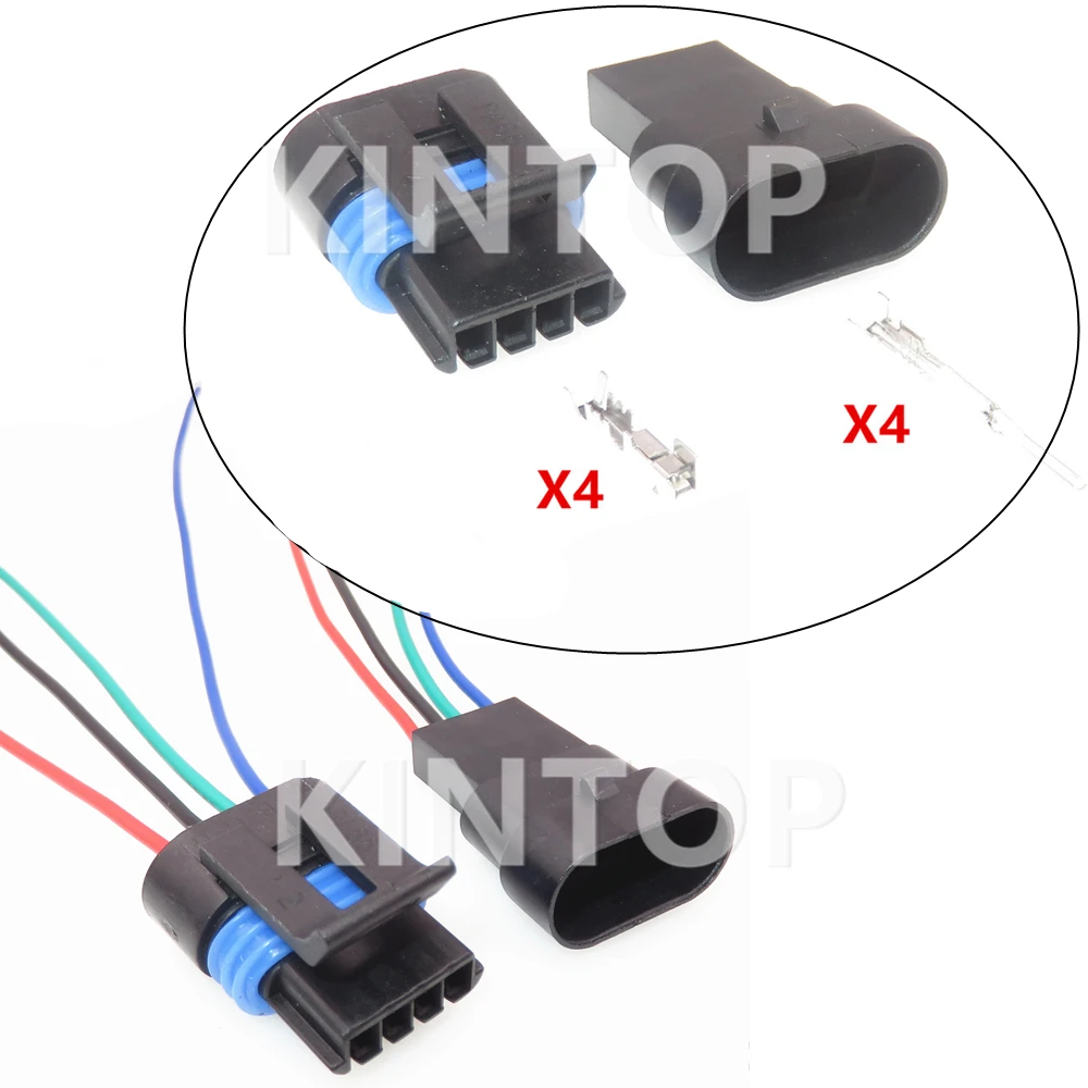 

1 Set 4 Pins Automobile Idle Speed Motor Wiring Terminal Socket Starter 12162190 Car Intake Pressure Sensor Connector For Buick