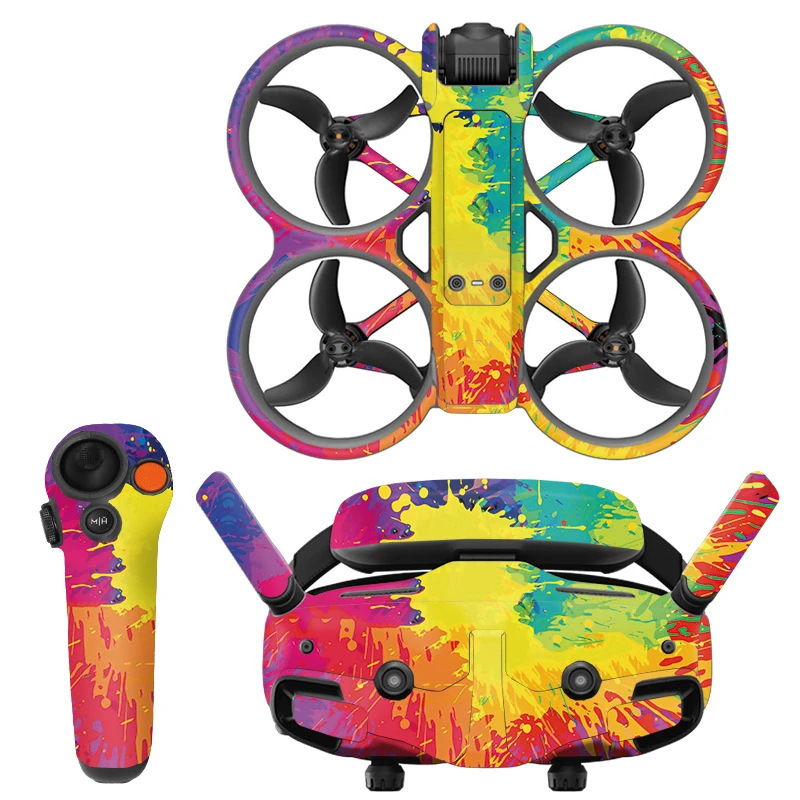 Color Sticker for DJI Avata 2 Cool Stickers Avata 2 Crossing Machine GOGGLES 3 Glasses Paster Set